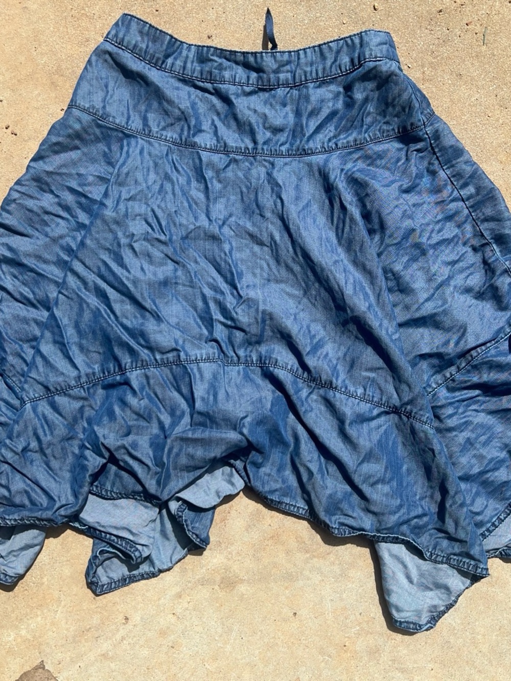 HD in Paris Asymmetrical Denim-Blue Skirt